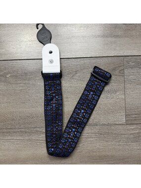 Planet Waves Woven Guitar Strap Adjustable Nylon Blue Brown Used